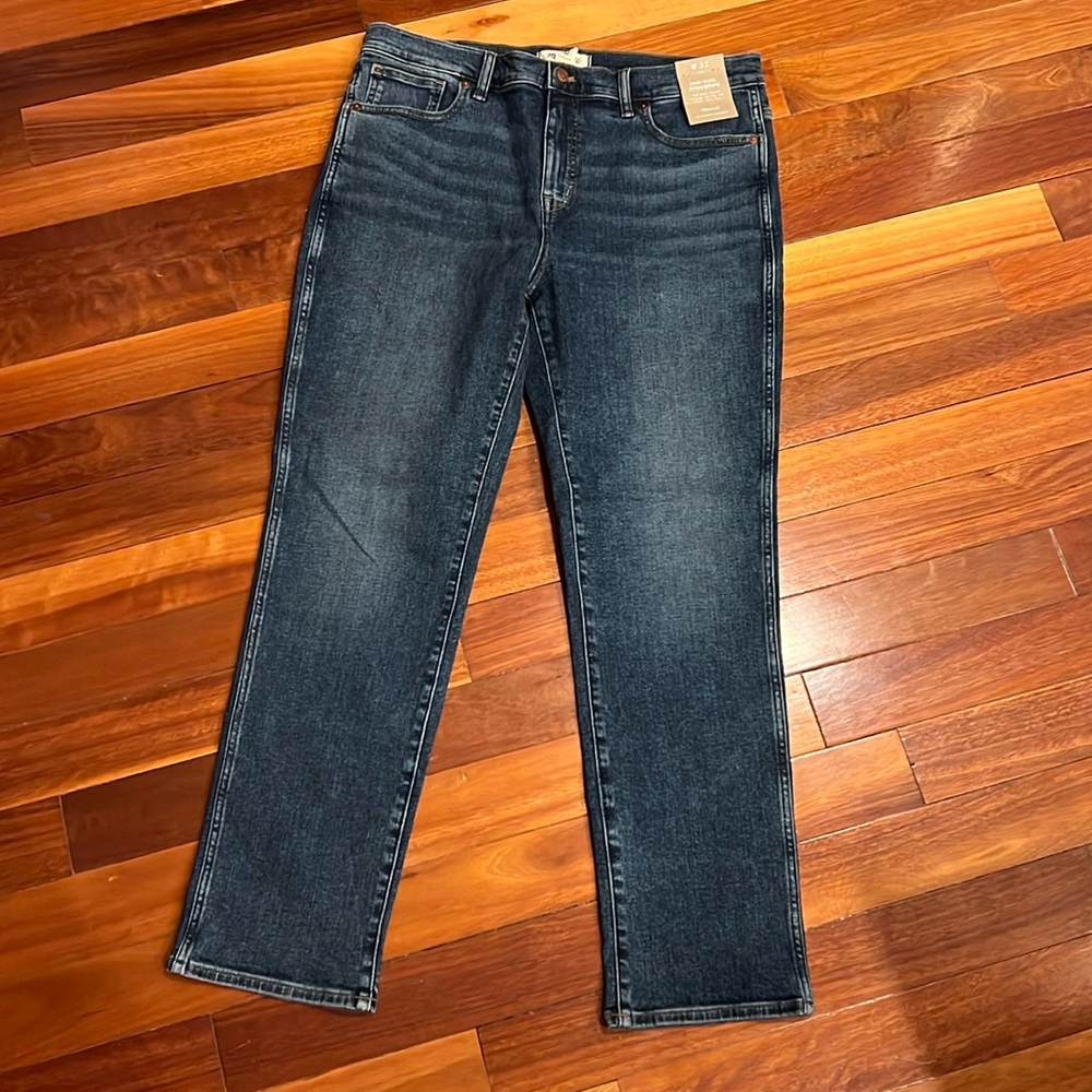 ⭐️ New Madewell Mid-Rise Stovepipe Jeans Size 32
